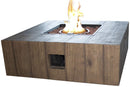 Propane Fire Pit Square 39″ Wood Colour