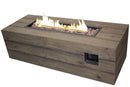 Propane Fire Pit Rectangular 55″ Wood Colour
