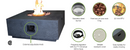Propane Fire Pit Square 36″ Dark Grey