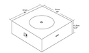 Propane Fire Pit Square 36″ Dark Grey