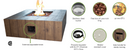 Propane Fire Pit Square 39″ Wood Colour