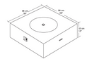 Propane Fire Pit Square 39″ Wood Colour