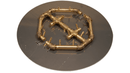 Circular Octagonal Crossfire by Warming Trends Brass Fire Pit Insert Kits - Electronic Ignition