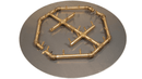 Circular Octagonal Crossfire by Warming Trends Brass Fire Pit Insert Kits - Electronic Ignition
