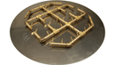 Circular Octagonal Crossfire by Warming Trends Brass Fire Pit Insert Kits - Electronic Ignition