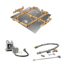 Square Original Crossfire by Warming Trends Brass Fire Pit Insert Kits - Electronic Ignition