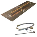 Linear Crossfire by Warming Trends Brass Fire Pit Insert Kits - Match Light