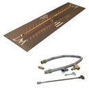 Linear Crossfire by Warming Trends Brass Fire Pit Insert Kits - Match Light