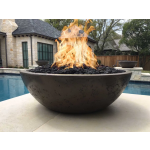 27" Sedona Fire Bowl - White Limestone Finish