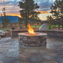 Circular Octagonal Crossfire by Warming Trends Brass Fire Pit Insert Kits - Electronic Ignition