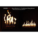 Square Original Crossfire by Warming Trends Brass Fire Pit Insert Kits - Electronic Ignition